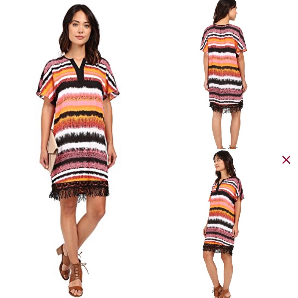 NWT XS Kensie Noisy Stripes Shift Dress